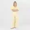 Blusa Cuello u Manga al Codo Amarillo Talla M 713191