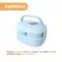 Contenedor de Alimentos Doble Capa Grizzly we Bare Azul Miniso