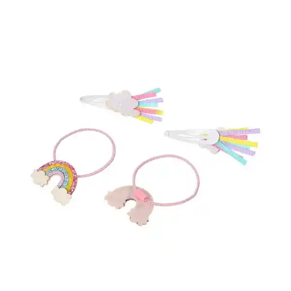 Set Hebillas Para Cabello Arcoiris Miniso