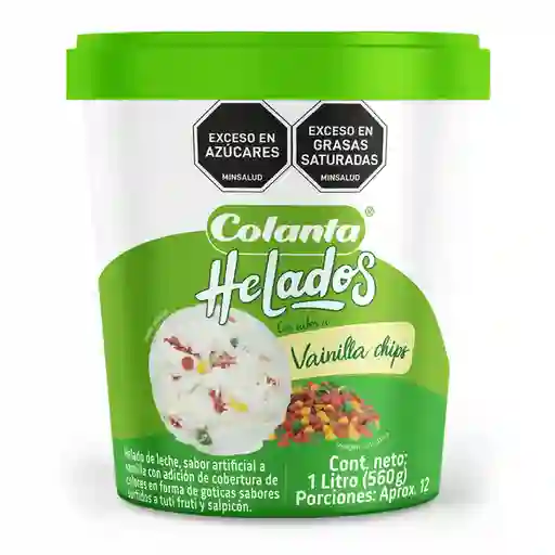 Helado Vainilla Chips Colanta x 1 L