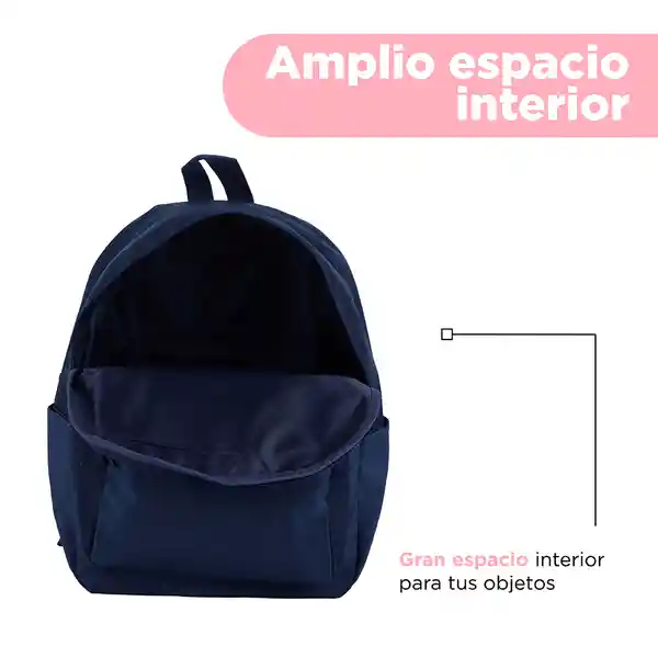 Mochila de Moda Youth With You Azul Marino Miniso