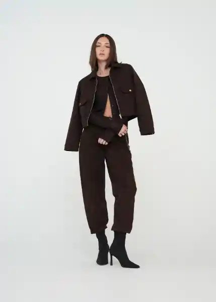 Tejido Mujer Café Ristretto Ultraoscuro Talla S 589g011 Naf Naf