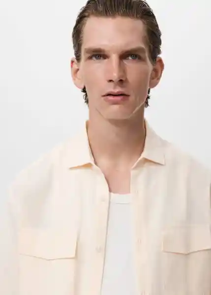 Camisa Giulios Crudo Talla M Hombre Mango