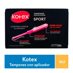 Kotex Tampones Sport Super con Aplicador