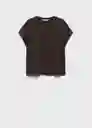 Camiseta Sevilla Marrón Talla S Mujer Mango