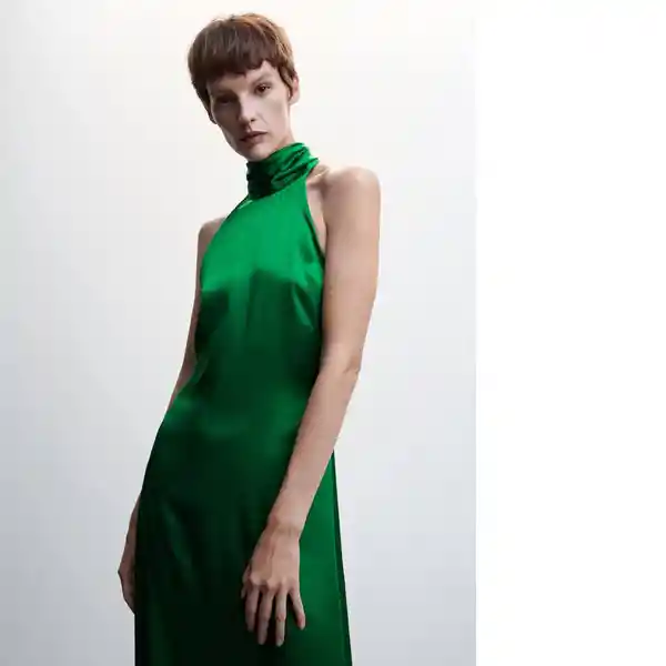 Vestido Alice-A Verde Talla L Mujer Mango