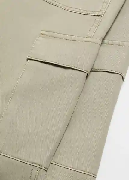 Pantalón Jean Lara Khaki Talla 42 Mujer Mango