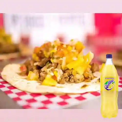 6 Tacos Ideales Al Pastor para Compartir +Quatro 1.5l