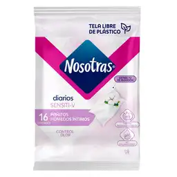 Nosotras Pañitos Húmedos Íntimos Sensiti-V 16 Unidades