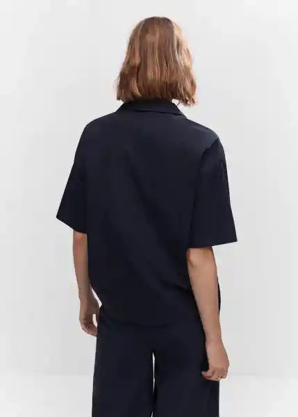 Camisa Popi-H Navy Talla S Mujer Mango