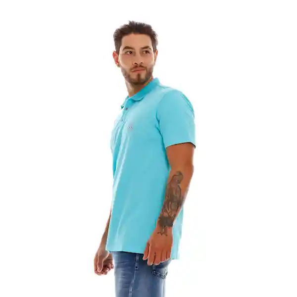 Pilatos Camiseta Polo Manga Corta Aqua Talla M