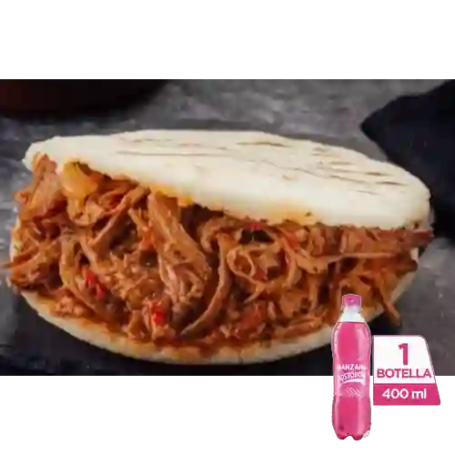 Combo Arepa Carne + Postobón Manzana 400 ml