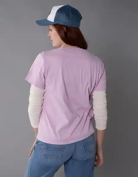 Camiseta Mujer Morado Talla SMALL 9931580 American Eagle