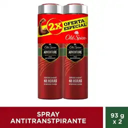 Antitraspirante en spray para hombre Old Spice Adventure 93 g x 2 Unidades