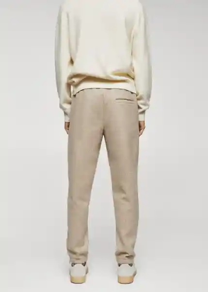 Pantalón Alludiaj Beige Talla XL Hombre Mango