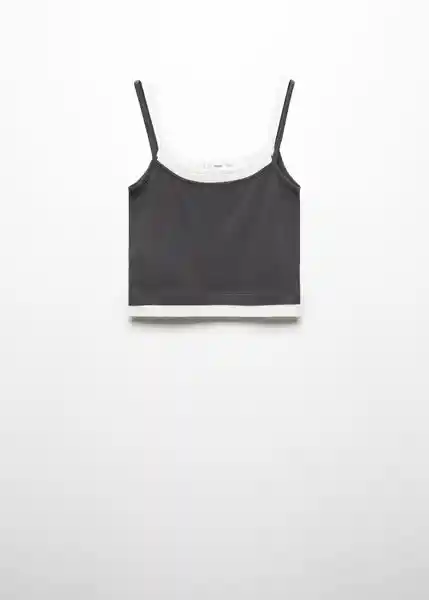 Top Lotus Gris Talla S Mujer Mango