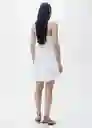 Vestido Fruit Blanco Talla M Mujer Mango