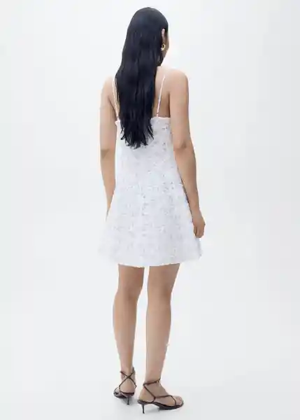 Vestido Fruit Blanco Talla M Mujer Mango