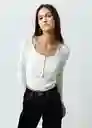 Buzo Tejido Mujer Crudo Marfil Claro Talla S 482G015 Naf Naf