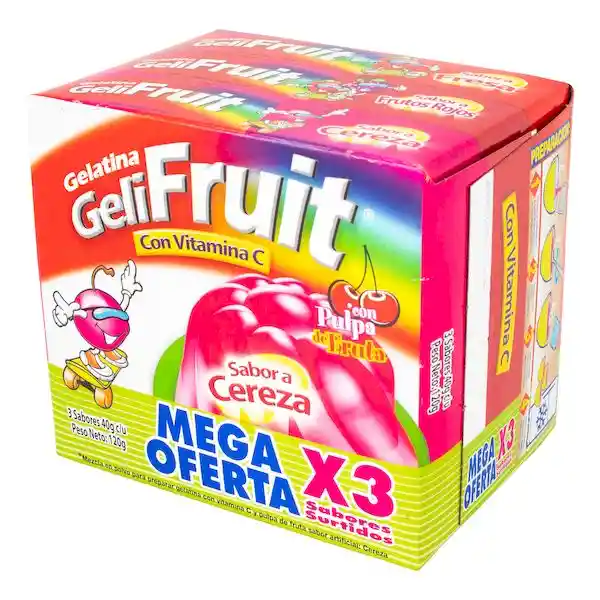 Gelifruit Gualatina Fresa Cereza Frutos Rojos