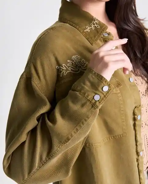 Camisa Mujer Verde Talla S 619G004_VER180627 Americanino