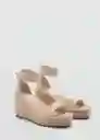 Sandalias Larisa Crudo Talla 38 Mujer Mango