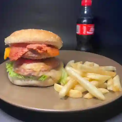 Hamburguesa Especial + Papas +gaseosa