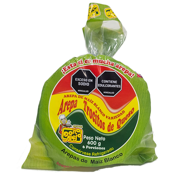 Doña Aleja Arepa con Trocitos de Queso 600 g