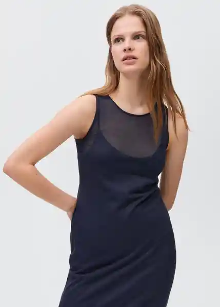 Vestido Choco2 Navy Talla 19 Teen Niñas Mango