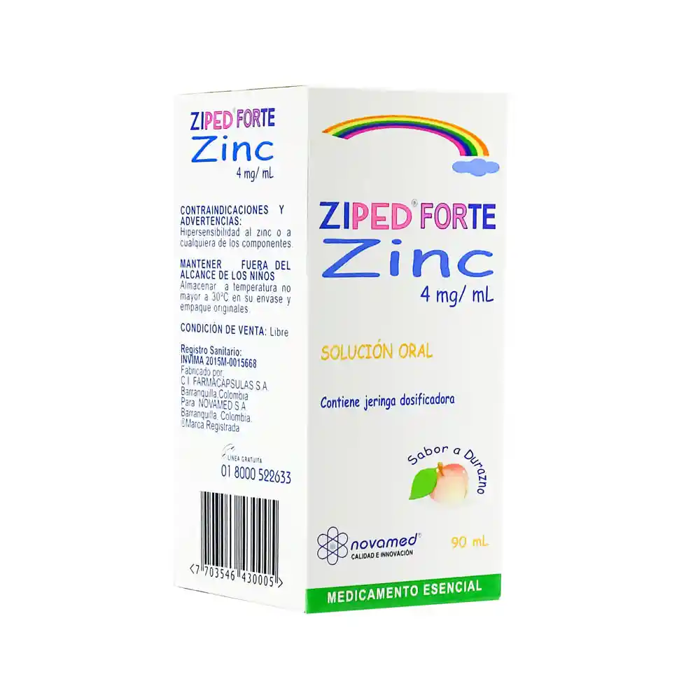 Novamed Ziped Forte Zinc Solución Oral (4 mg)