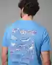 Camiseta Hombre Azul L 103G022_AZU184039 Rifle