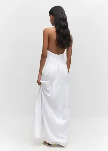 Vestido Java Blanco Talla L Mujer Mango