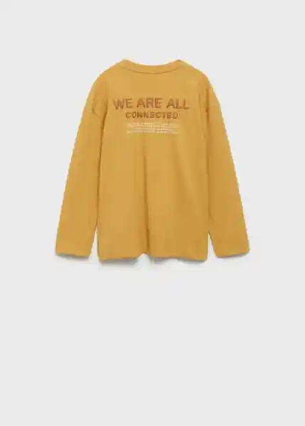 Camiseta Connect Ocre Talla 06 Niños Mango