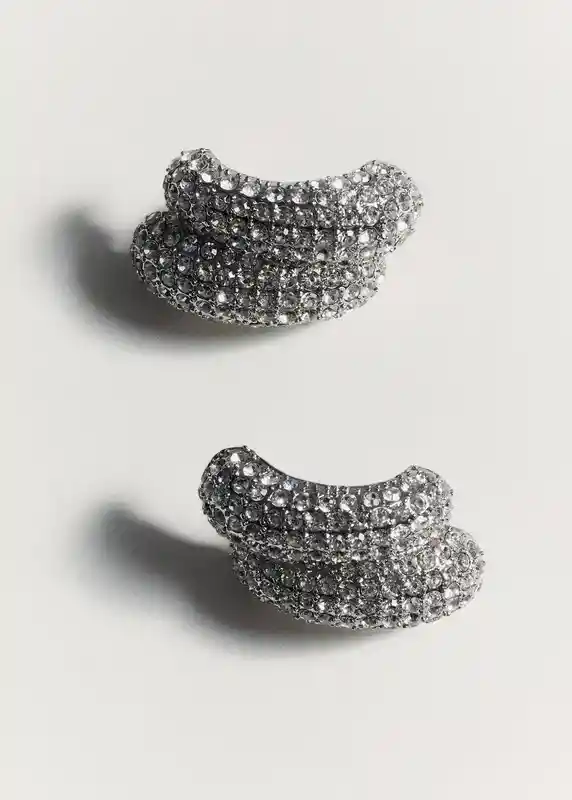 Pendientes Odele Plata Talla 99 Mujer Mango