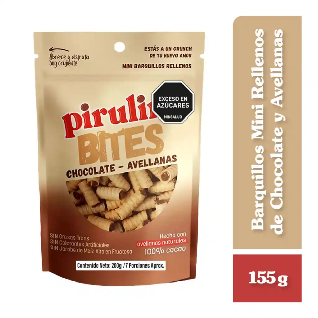 Pirulin Bites Chocolate Avellanas x 200g