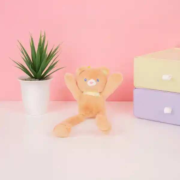 Llavero Colgante Que Tira de Las Orejas Oso Marrón Miniso