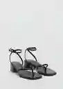 Sandalias Montse Negro Talla 39 Mujer Mango