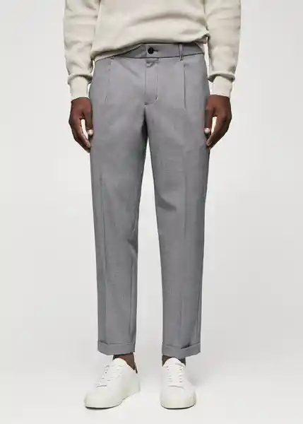 Pantalón Nasta Gris Claro Vigoré Talla 38 Hombre Mango