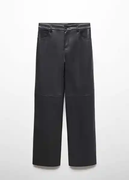 Pantalón High Negro Talla 40 Mujer Mango