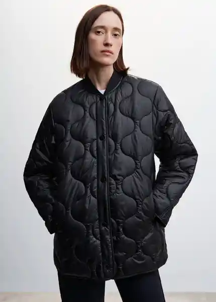 Anorak Onion Negro Talla 24 Mujer Mango