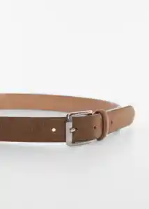 Cinturón Suede Chocolate Talla 80 Hombre Mango