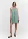 Vestido Linda Verde Talla S Mujer Mango