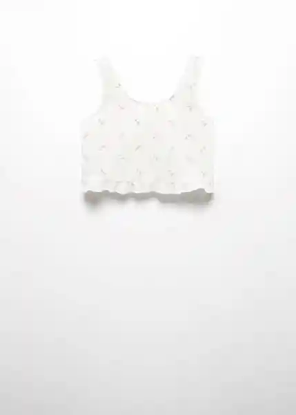 Top Pijama Koh Offwhite Talla L Mujer Mango