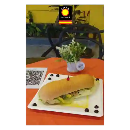 Sandwich camarones al ajillo