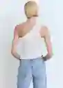 Top Bea Blanco Talla L Mujer Mango