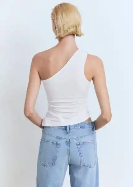 Top Bea Blanco Talla L Mujer Mango