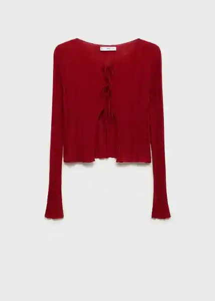 Abrigo Cardigan Oporta Rojo Talla L Mujer Mango