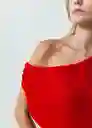 Camisa Sais Mujer Rojo Adrenalina Medio Talla M 412G350 Naf Naf