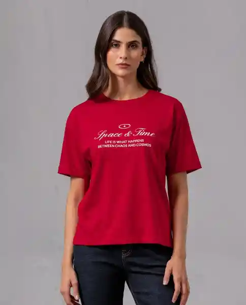 Camiseta Mujer Rojo Rubi Oscuro Talla XL 85300 Rifle
