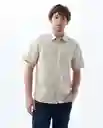Camisa Hombre Beige Talla M 819f010 Americanino